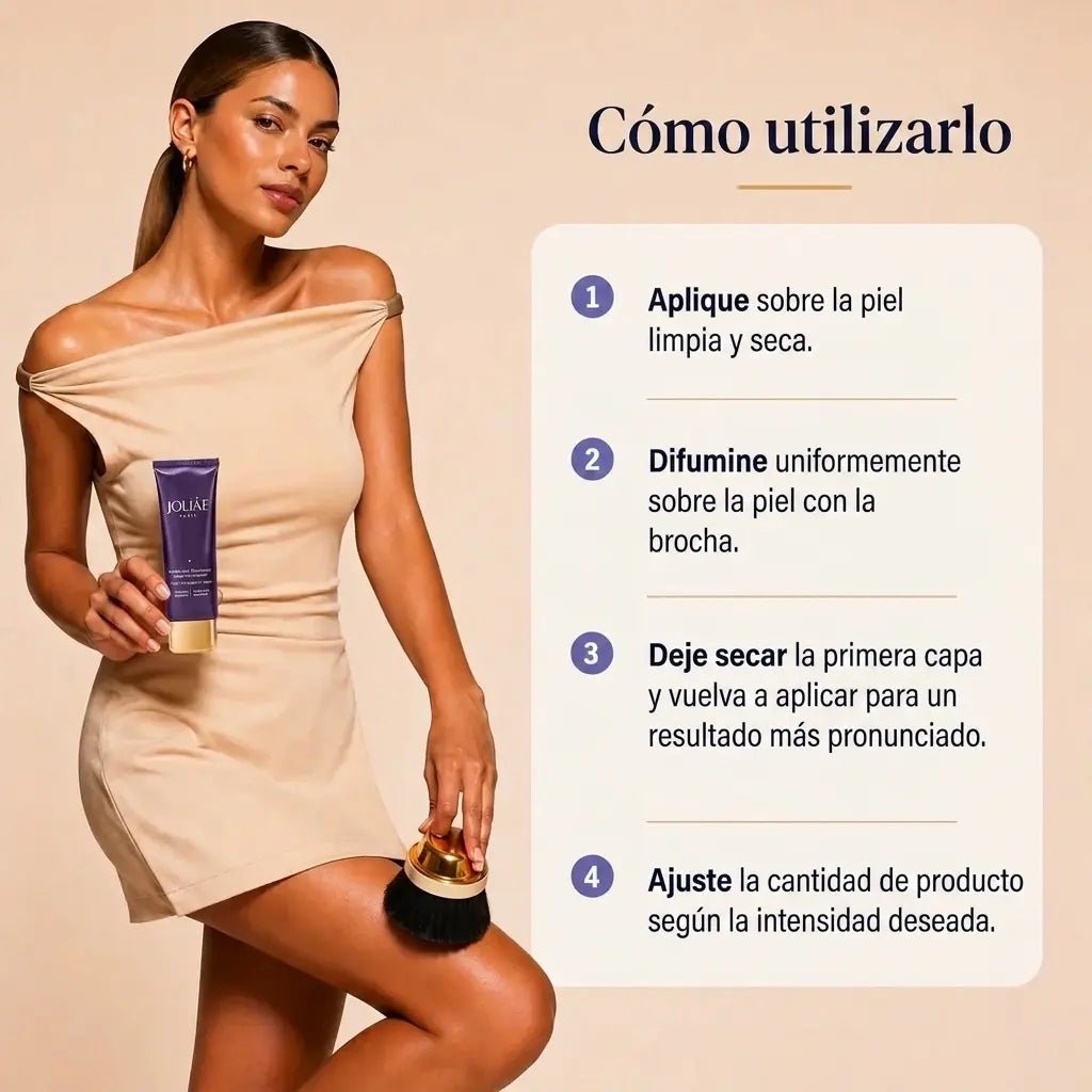Corrector con efecto bronceador para el cuerpo + brocha GRATIS