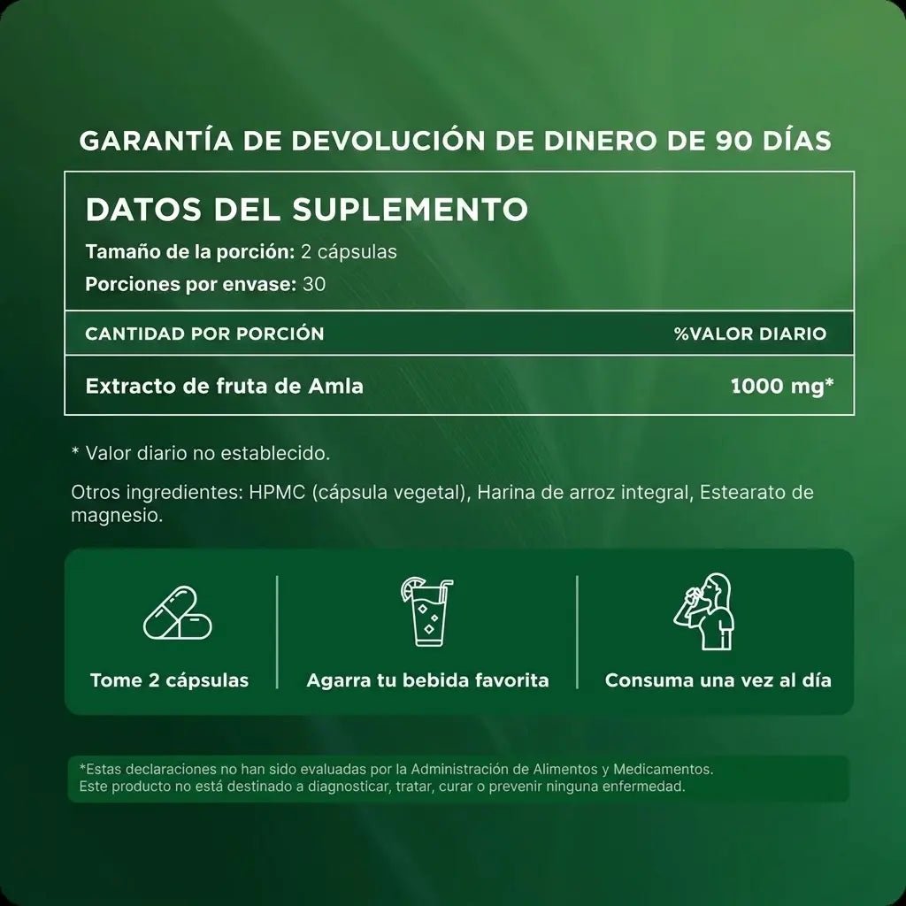 Cápsulas de Superfruto Amla