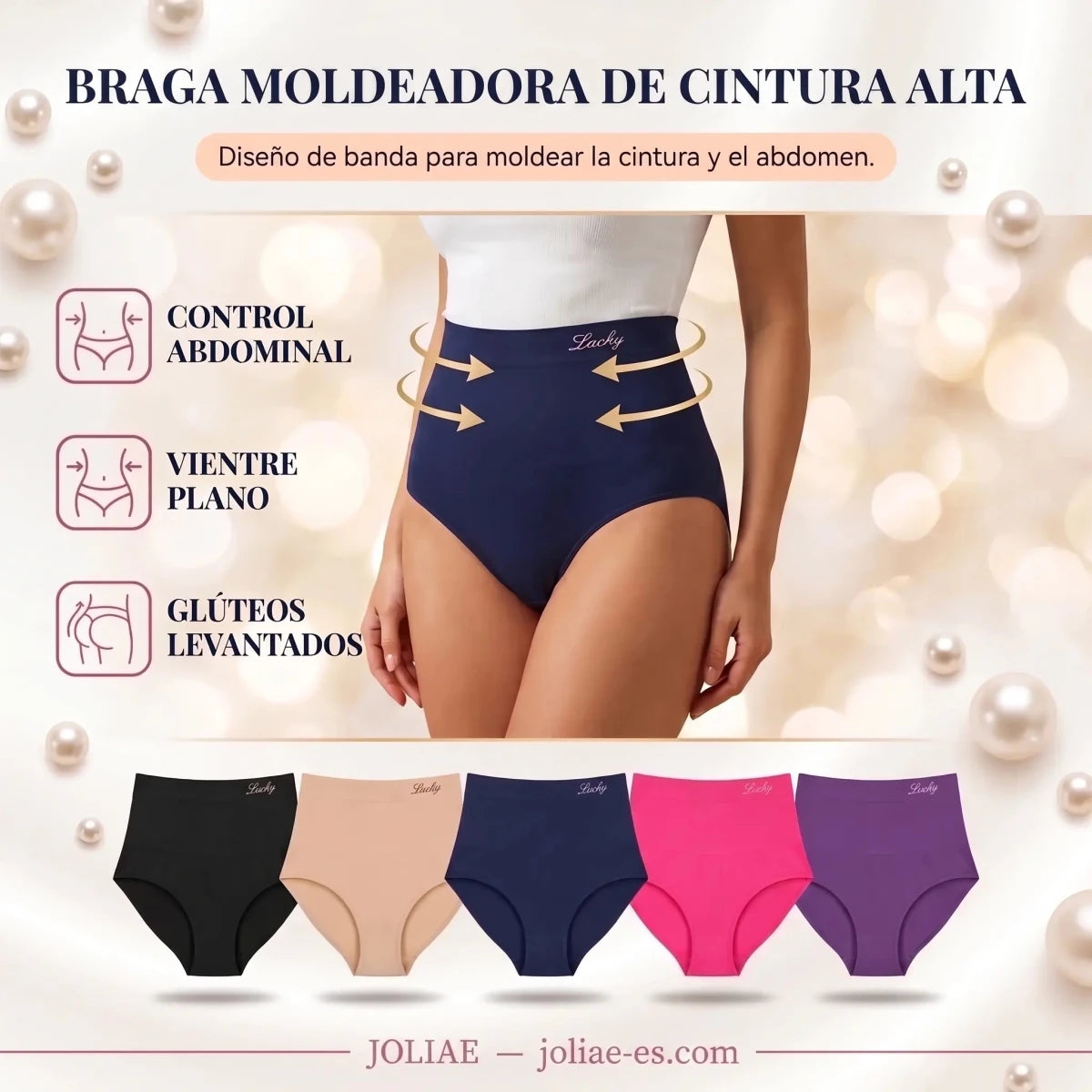 Faja Modeladora de Alta Cintura con Control Abdominal Sin Costuras
