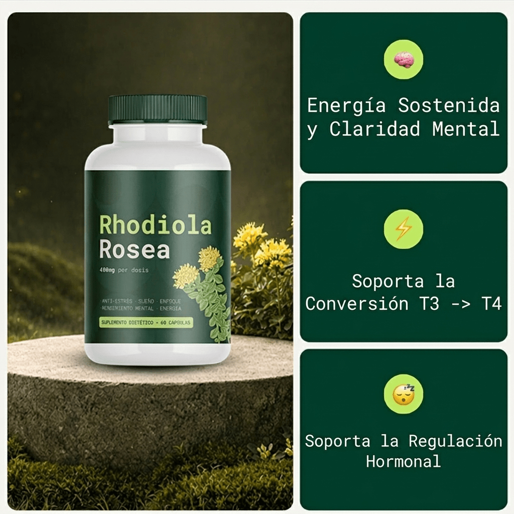 Rhodiola Rosea - Adaptógeno Natural Hecho en Europa [400mg]