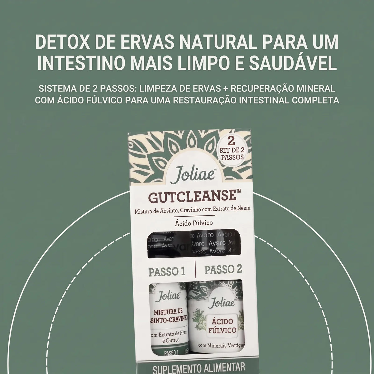 Kit de Limpeza Intestinal Joliae em 2 passos