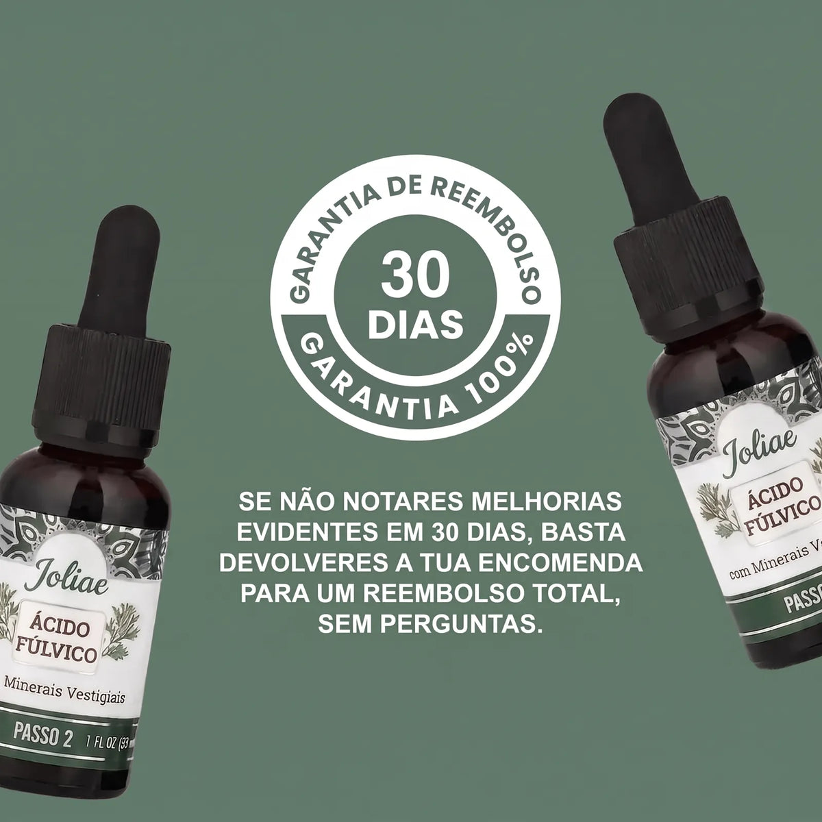 Garantia de reembolso de 30 dias Joliae